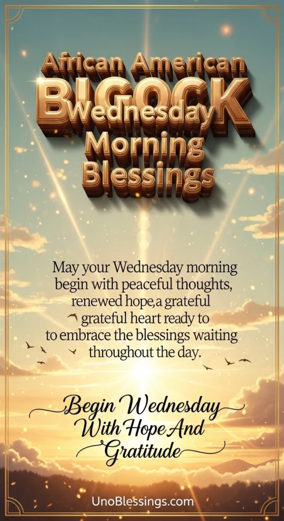 African American Wednesday Morning Blessings