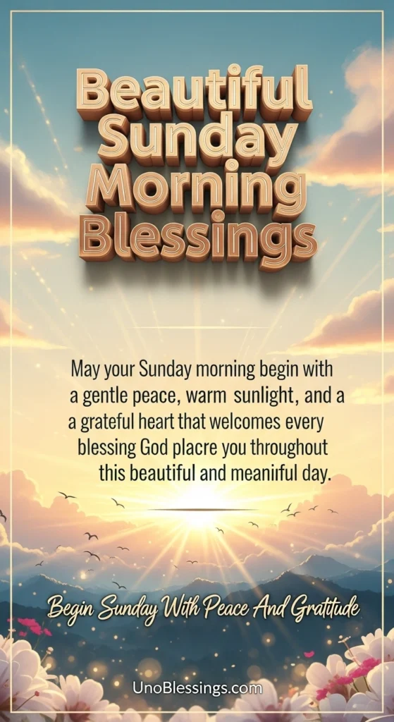 Beautiful Sunday Morning Blessings