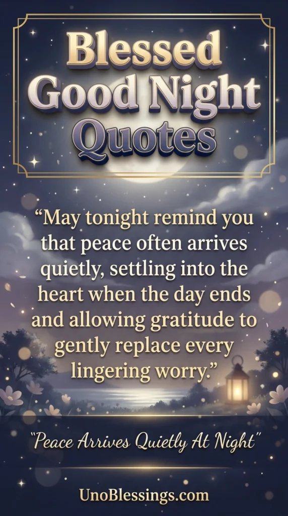 Blessed Good Night Quotes