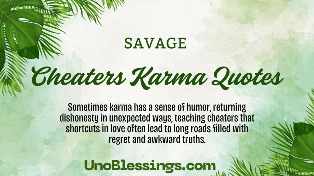 Cheaters Karma Quotes