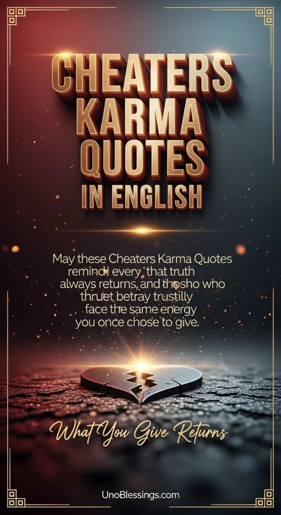 Cheaters Karma Quotes in English