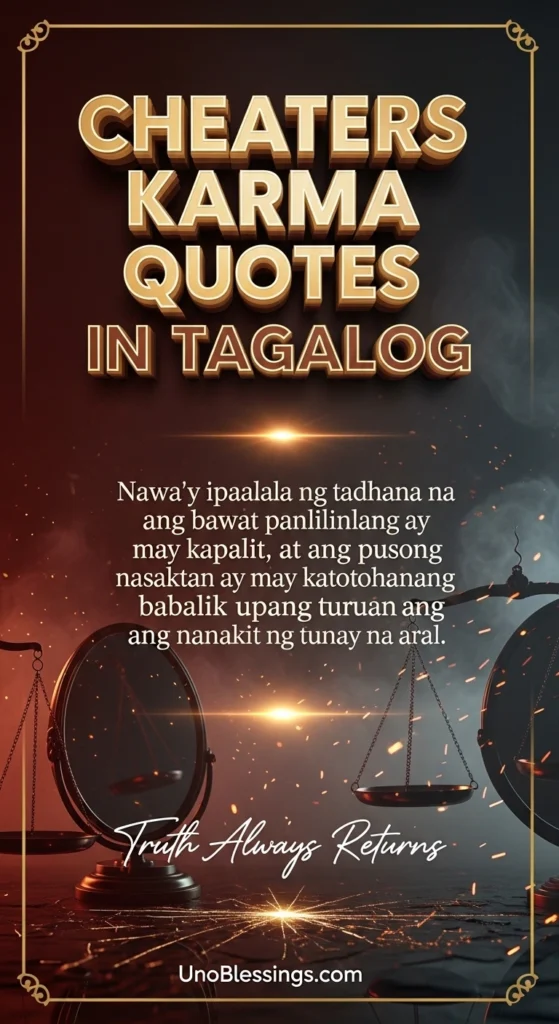 Cheaters Karma Quotes in Tagalog