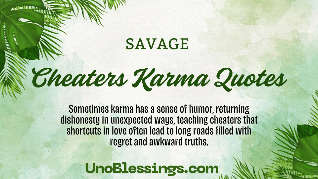 Cheaters Karma Quotes