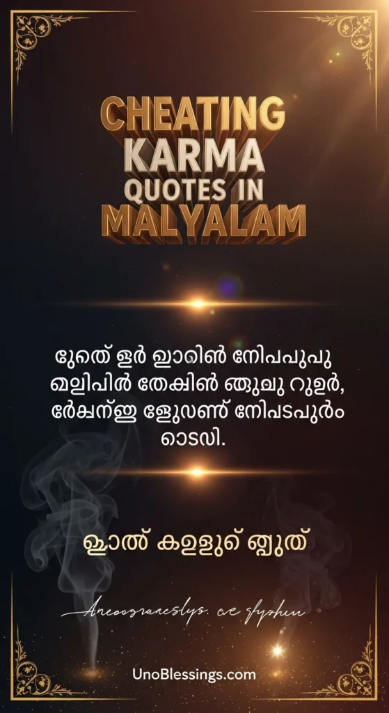 Cheating Karma Quotes in Malayalam