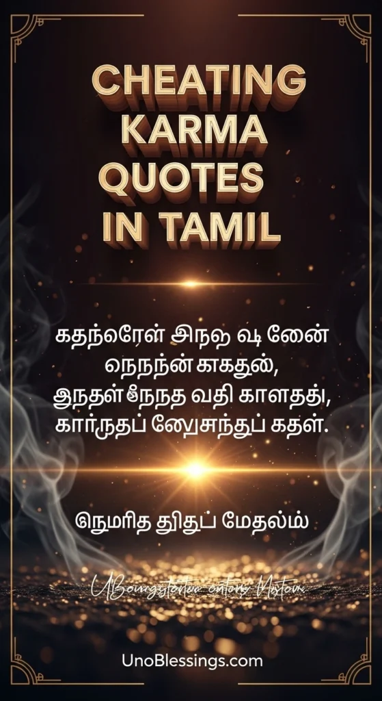 Cheating Karma Quotes in Tamil