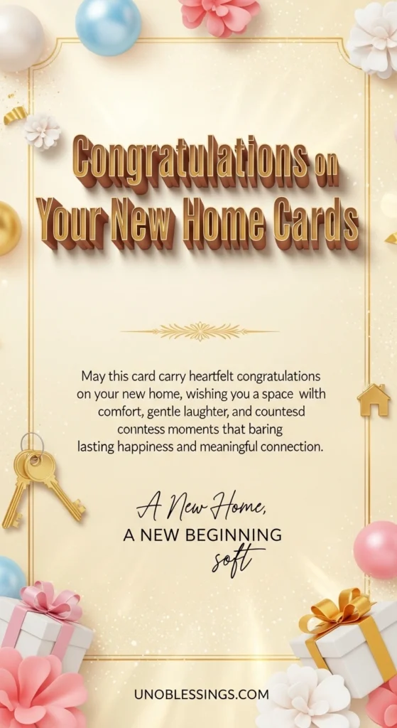 Congratulations on Your New Home Cards