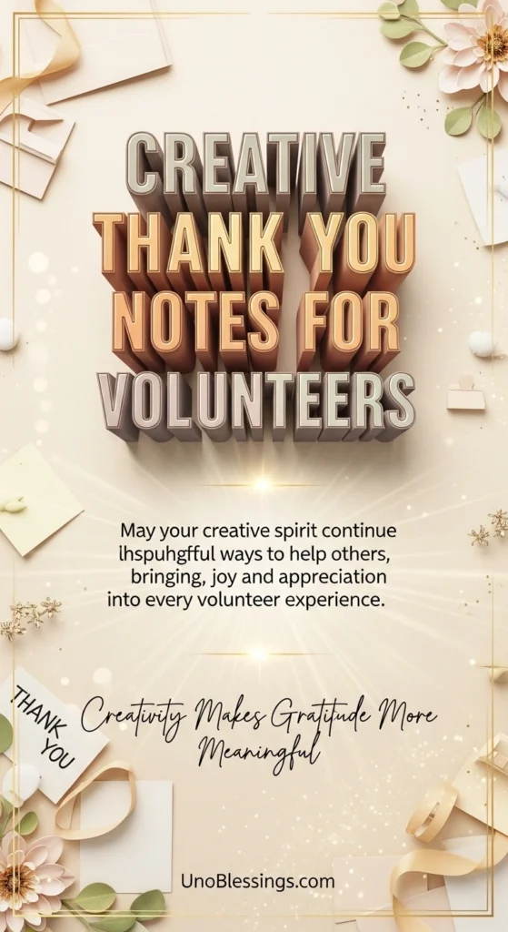 Creative Thank You Notes for Volunteers