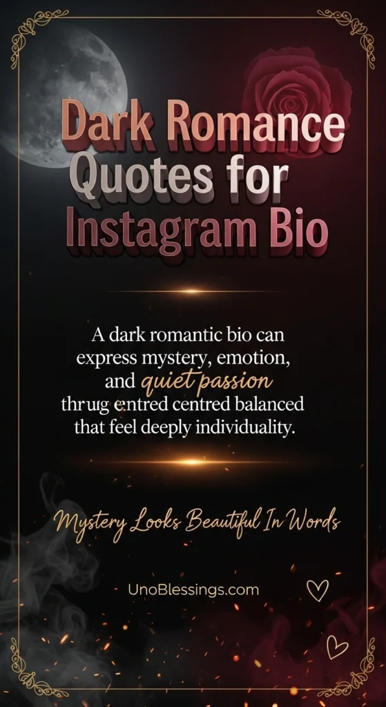 Dark Romance Quotes for Instagram Bio