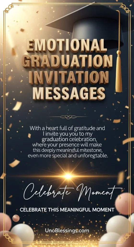 Emotional Graduation Invitation Messages