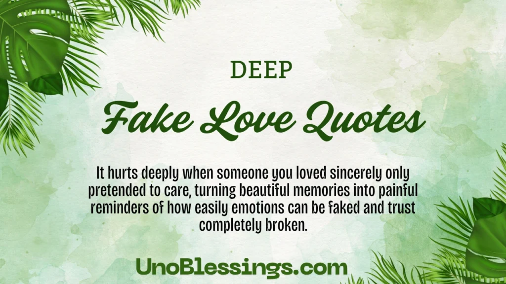 Fake Love Quotes
