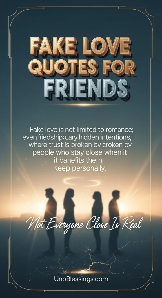 Fake Love Quotes for Friends