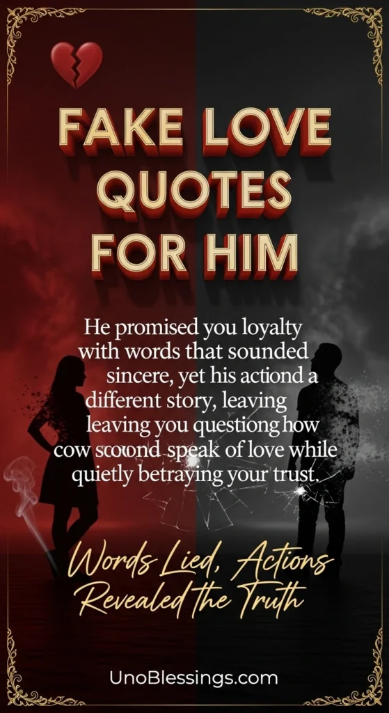 Fake Love Quotes for Him