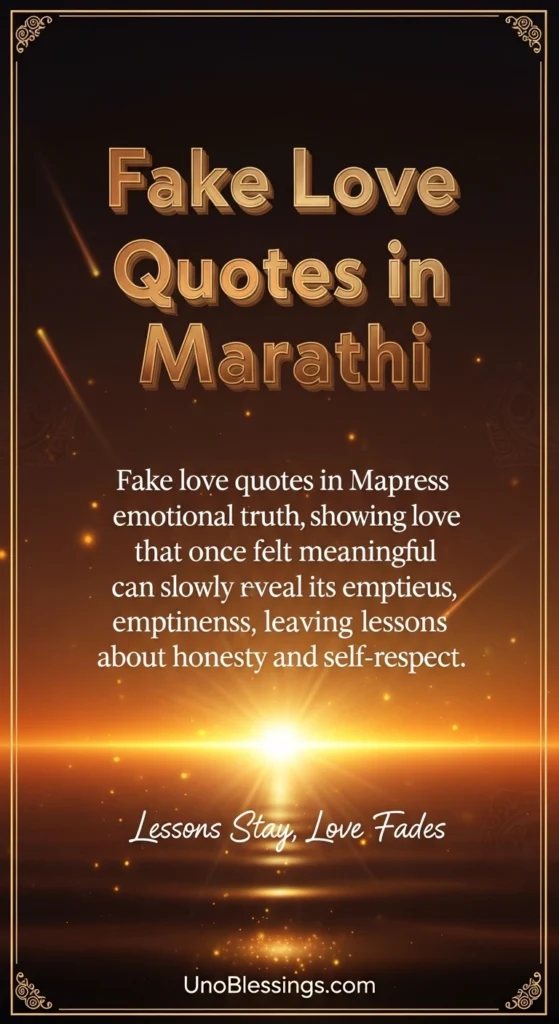 Fake Love Quotes in Marathi