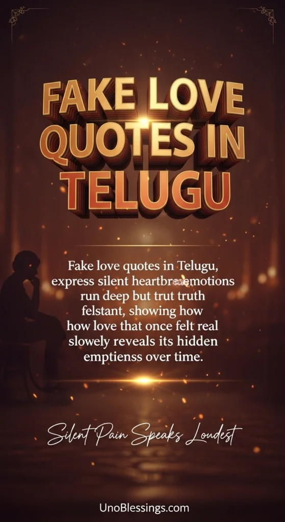 Fake Love Quotes in Telugu