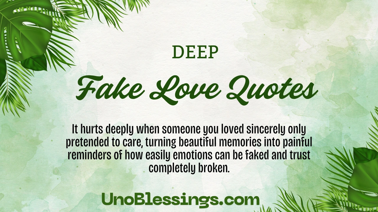 Fake Love Quotes