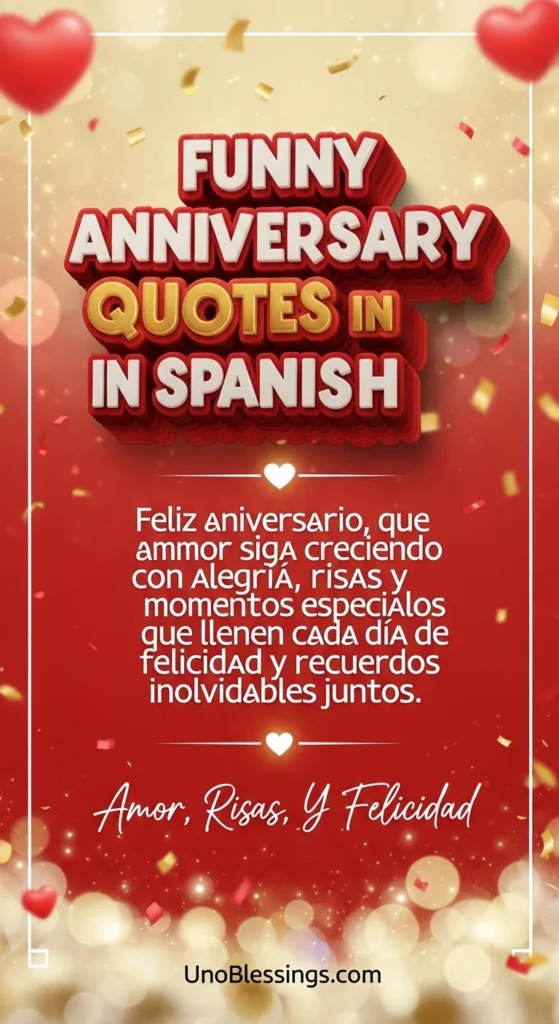 Funny Anniversary Quotes in Spanish