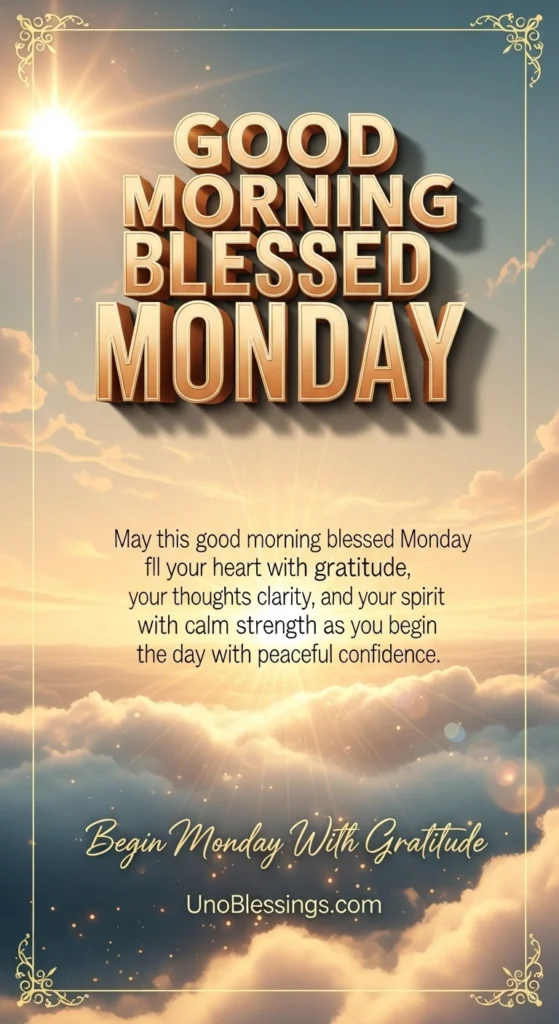 Good Morning Blessed Monday