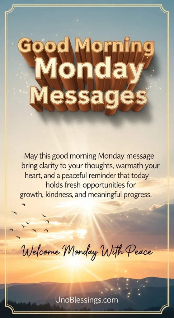 Good Morning Monday Messages