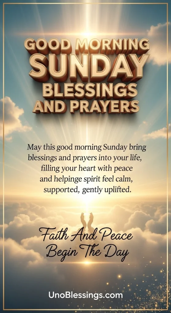 Good Morning Sunday Blessings and Prayers