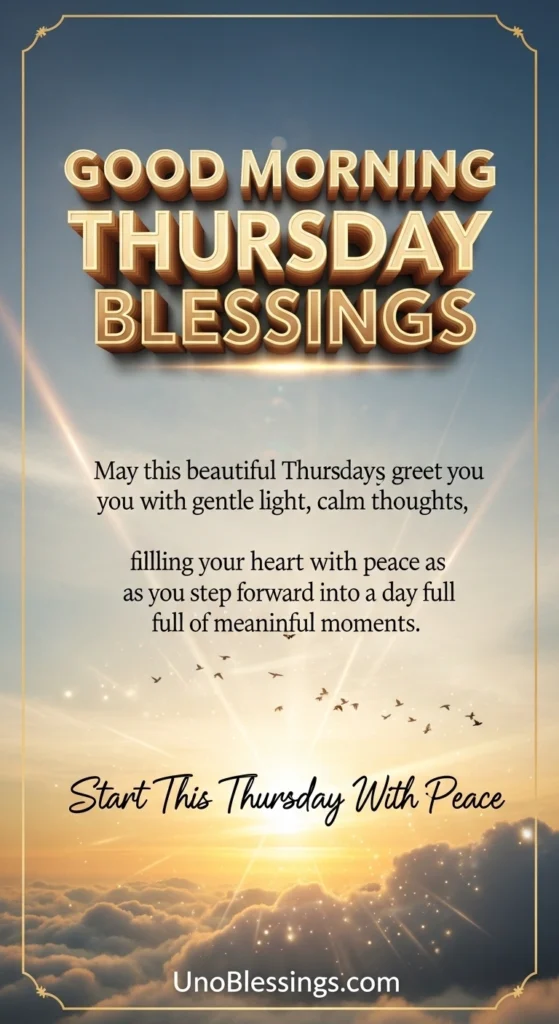 Good Morning Thursday Blessings
