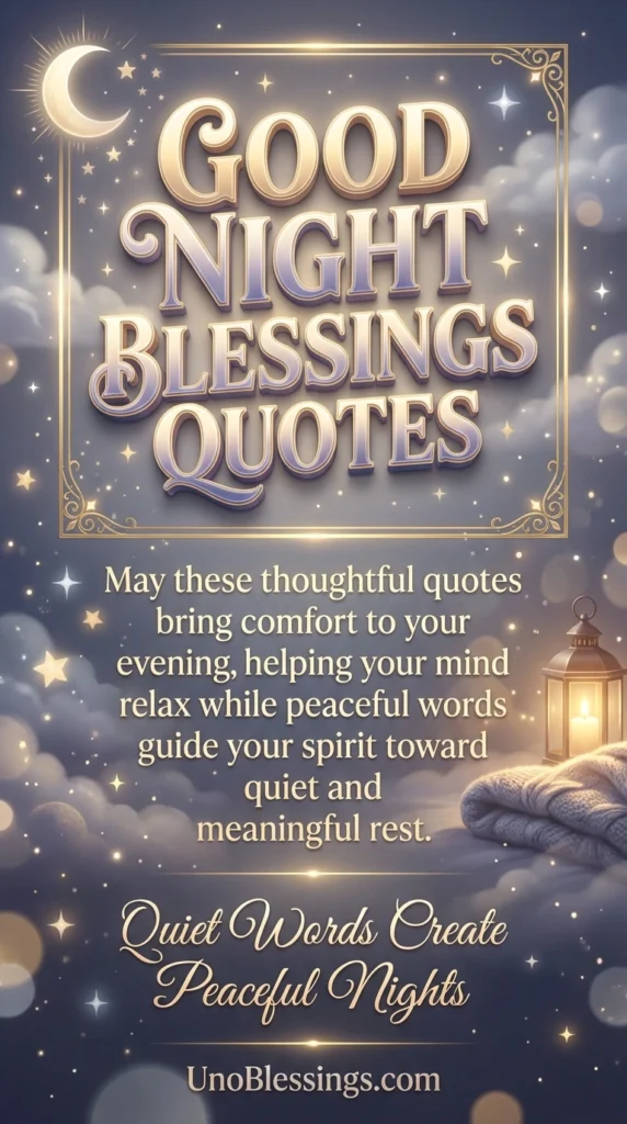 Good Night Blessings Quotes