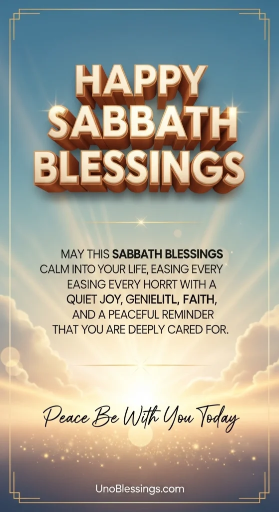 Happy Sabbath Blessings