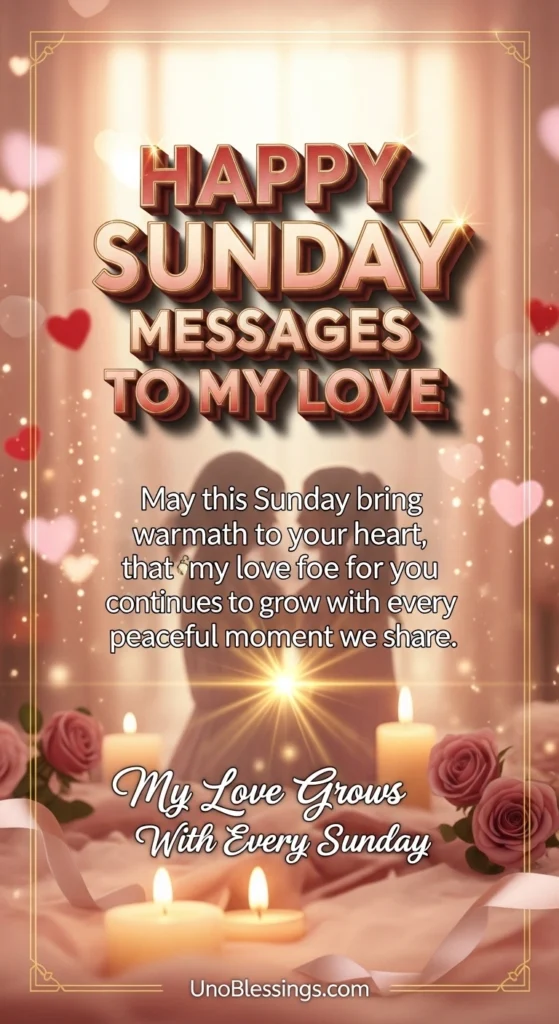 Happy Sunday Messages to My Love