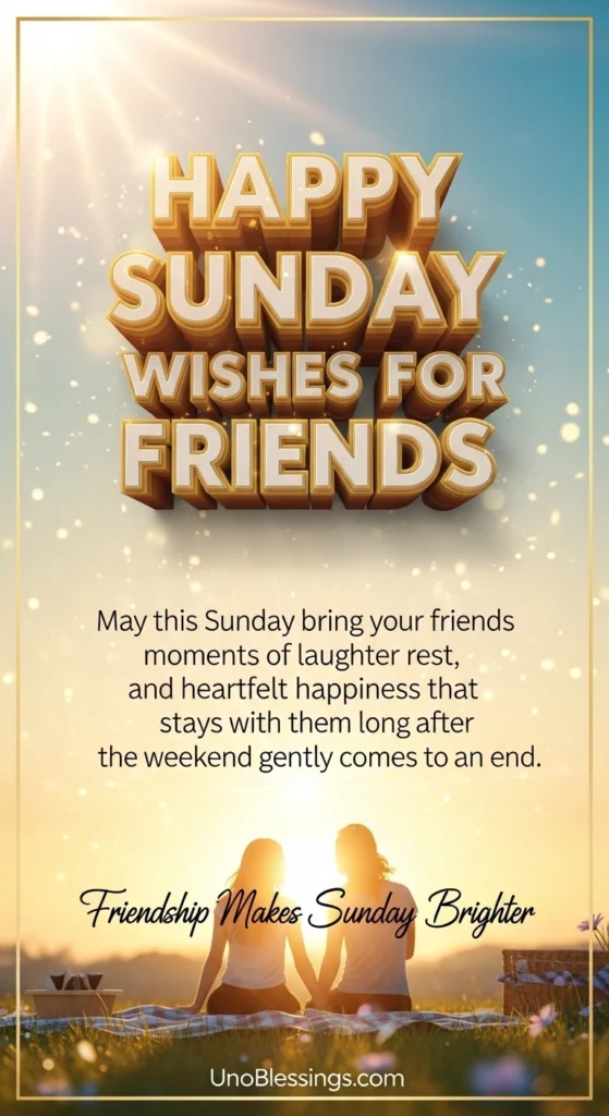 Happy Sunday Wishes for Friends