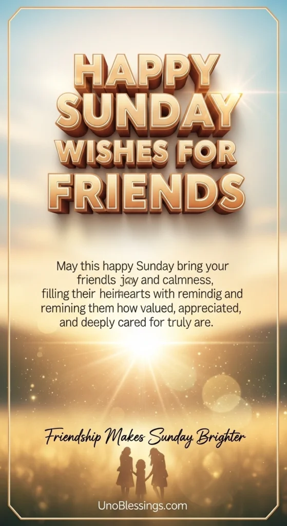 Happy Sunday Wishes for Friends