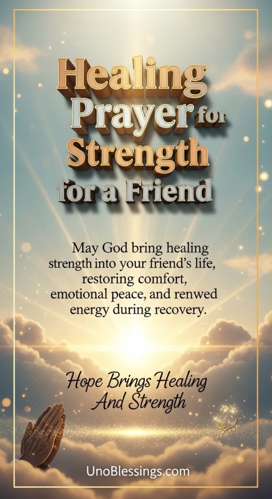 Healing Prayer for Strength for a Friend