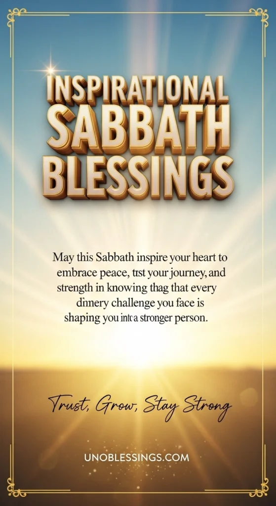Inspirational Sabbath Blessings
