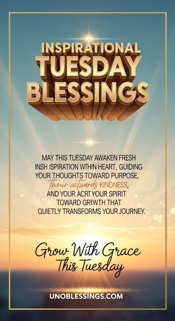 Inspirational Tuesday Blessings