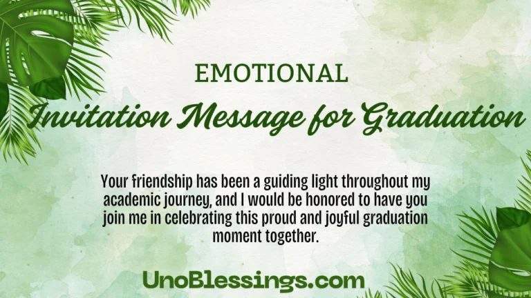 Invitation Message for Graduation