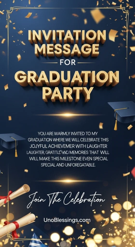 Invitation Message for Graduation Party