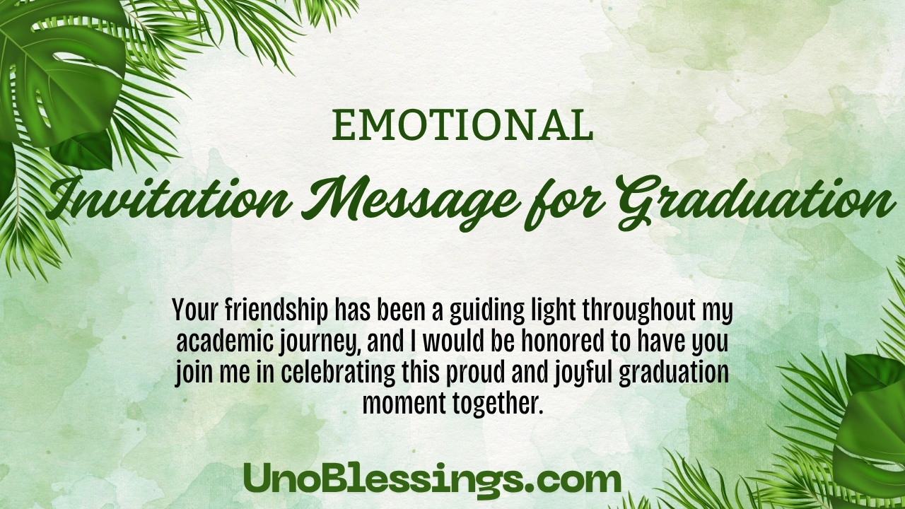 Invitation Message for Graduation