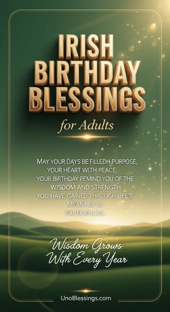 Irish Birthday Blessings for Adults