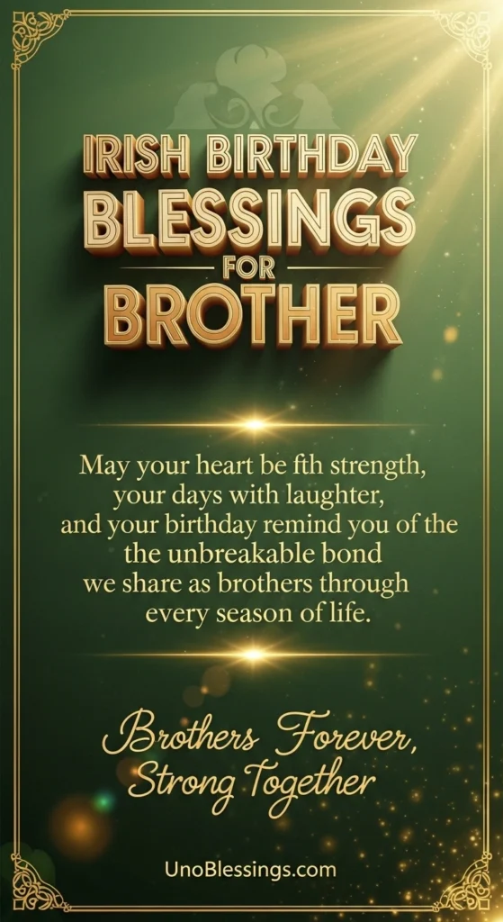 Irish Birthday Blessings for Brother