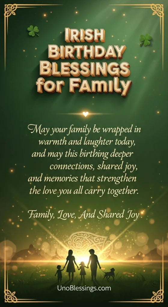 Irish Birthday Blessings for Family