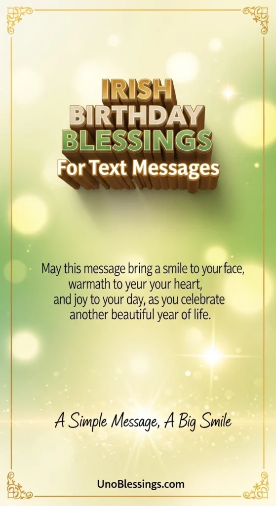 Irish Birthday Blessings for Text Messages