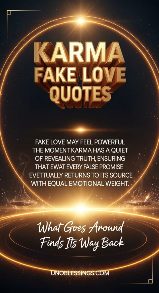 Karma Fake Love Quotes