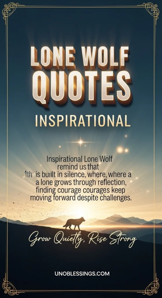 Lone Wolf Quotes Inspirational