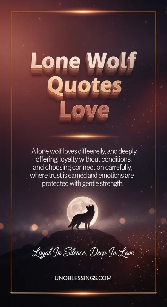 Lone Wolf Quotes Love