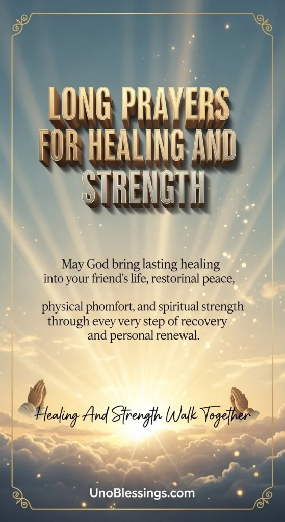 Long Prayers for Healing and Strength