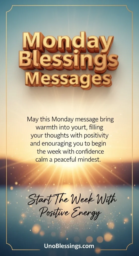 Monday Blessings Messages