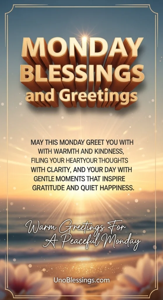 Monday Blessings and Greetings