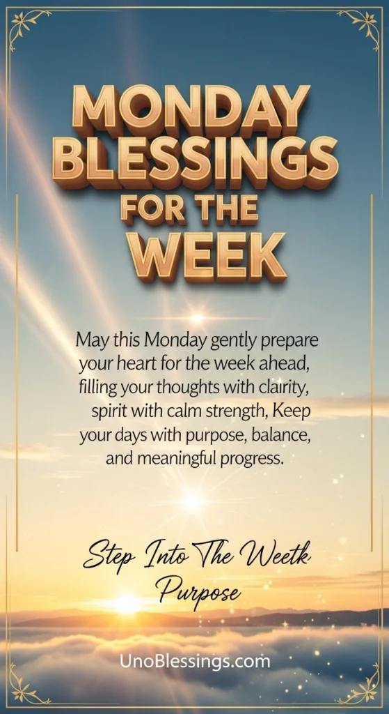 Monday Blessings for the Week