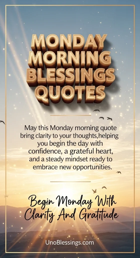 Monday Morning Blessings Quotes