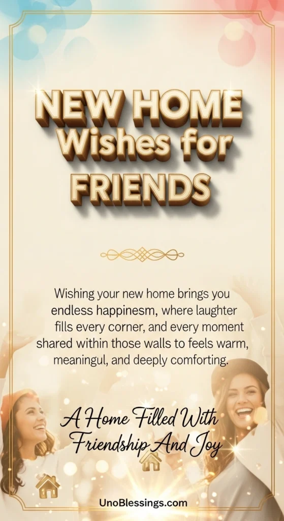 New Home Wishes for Friends
