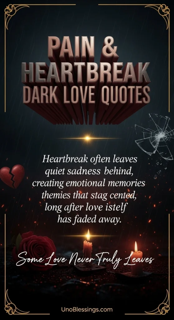 Pain & Heartbreak Dark Love Quotes