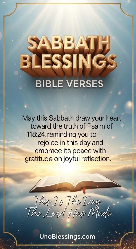 Sabbath Blessings Bible Verses